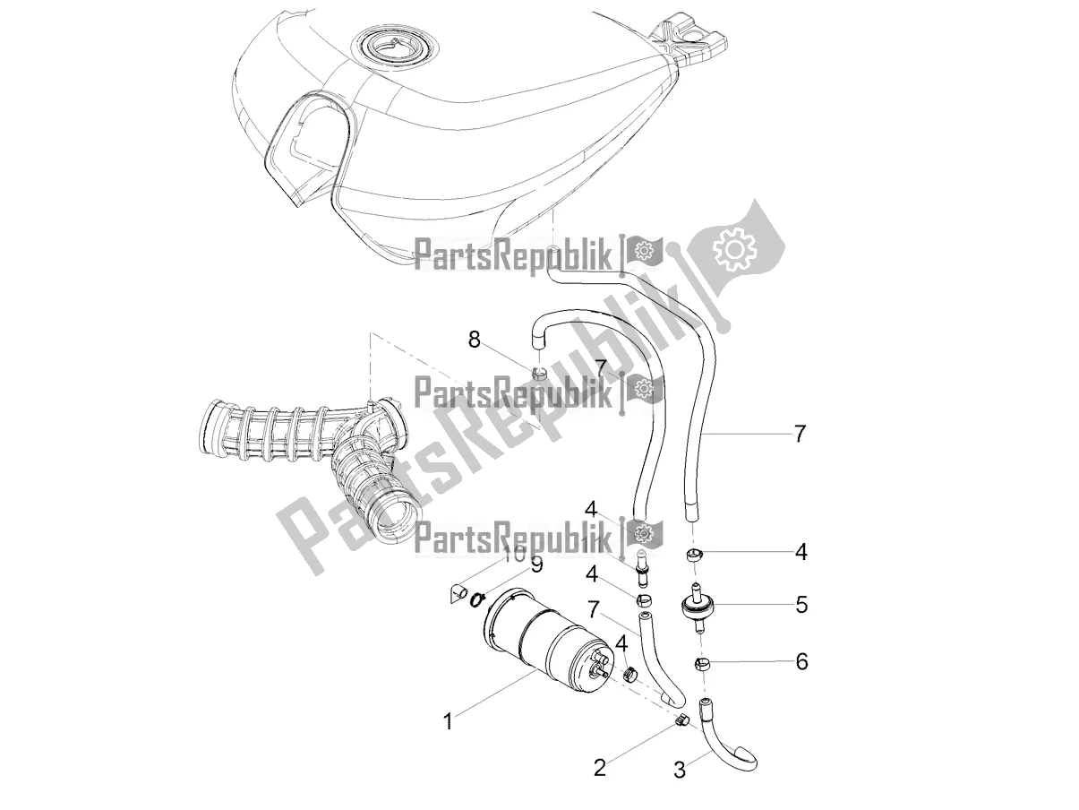 Toutes les pièces pour le Système De Récupération De Vapeur De Carburant du Moto-Guzzi V9 Bobber Sport 850 Apac 2020