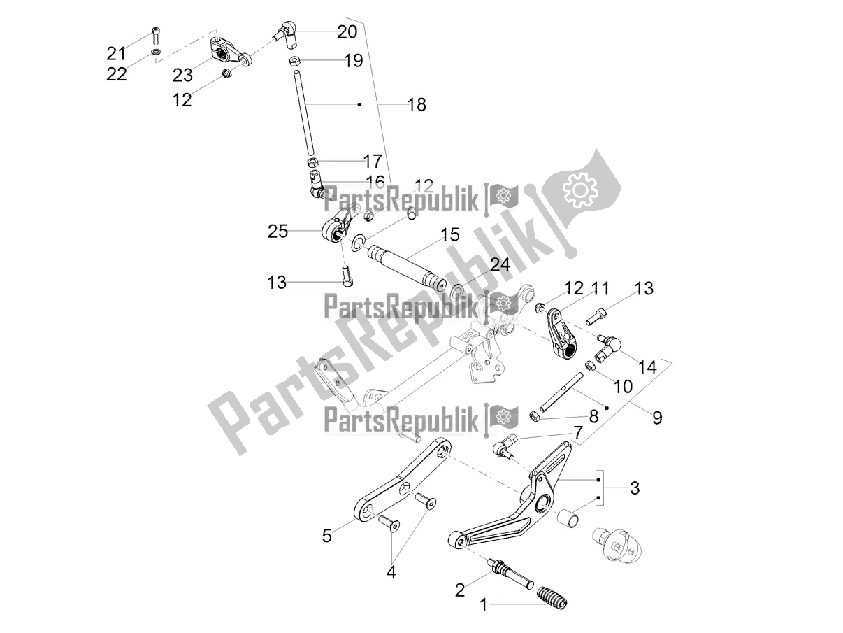 Toutes les pièces pour le Levier du Moto-Guzzi V9 Bobber Sport 850 Apac 2020