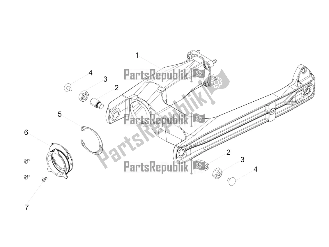 Toutes les pièces pour le Bras Oscillant du Moto-Guzzi V9 Bobber Sport 850 Apac 2020