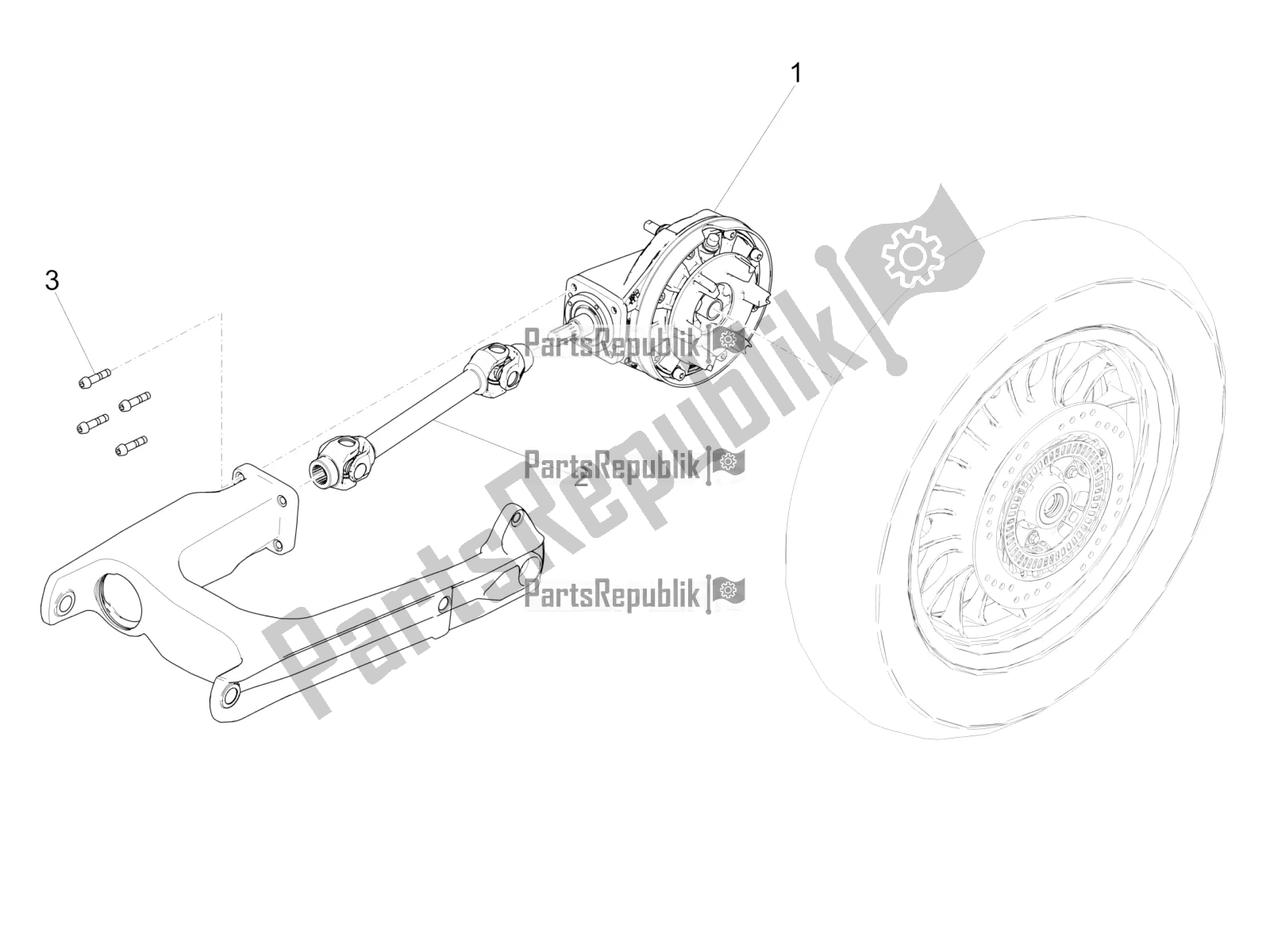 Toutes les pièces pour le Transmission Terminée du Moto-Guzzi V9 Bobber Sport 850 Apac 2020