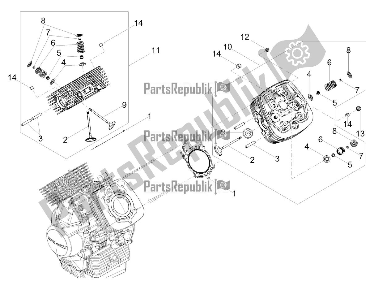 Toutes les pièces pour le Culasse - Soupapes du Moto-Guzzi V9 Bobber Sport 850 USA 2020