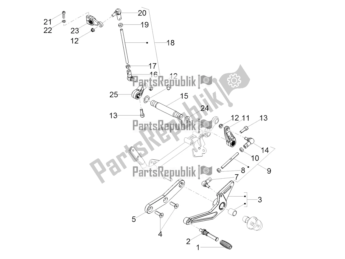 Toutes les pièces pour le Levier du Moto-Guzzi V9 Bobber Sport 850 USA 2020