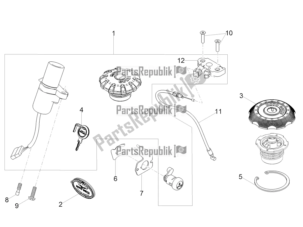 Toutes les pièces pour le Serrures du Moto-Guzzi V9 Bobber Sport 850 USA 2020