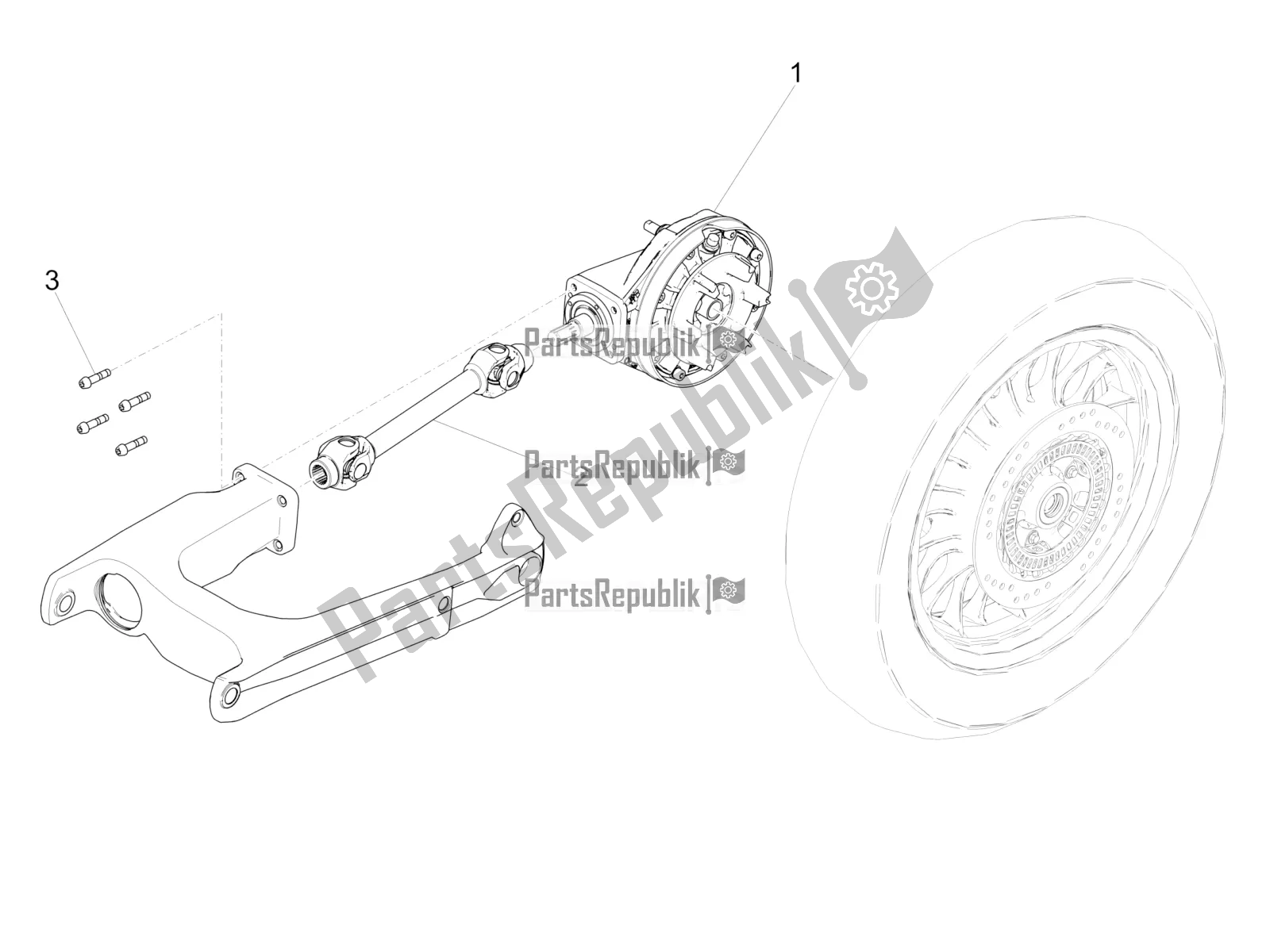 Toutes les pièces pour le Transmission Terminée du Moto-Guzzi V9 Bobber Sport 850 USA 2020