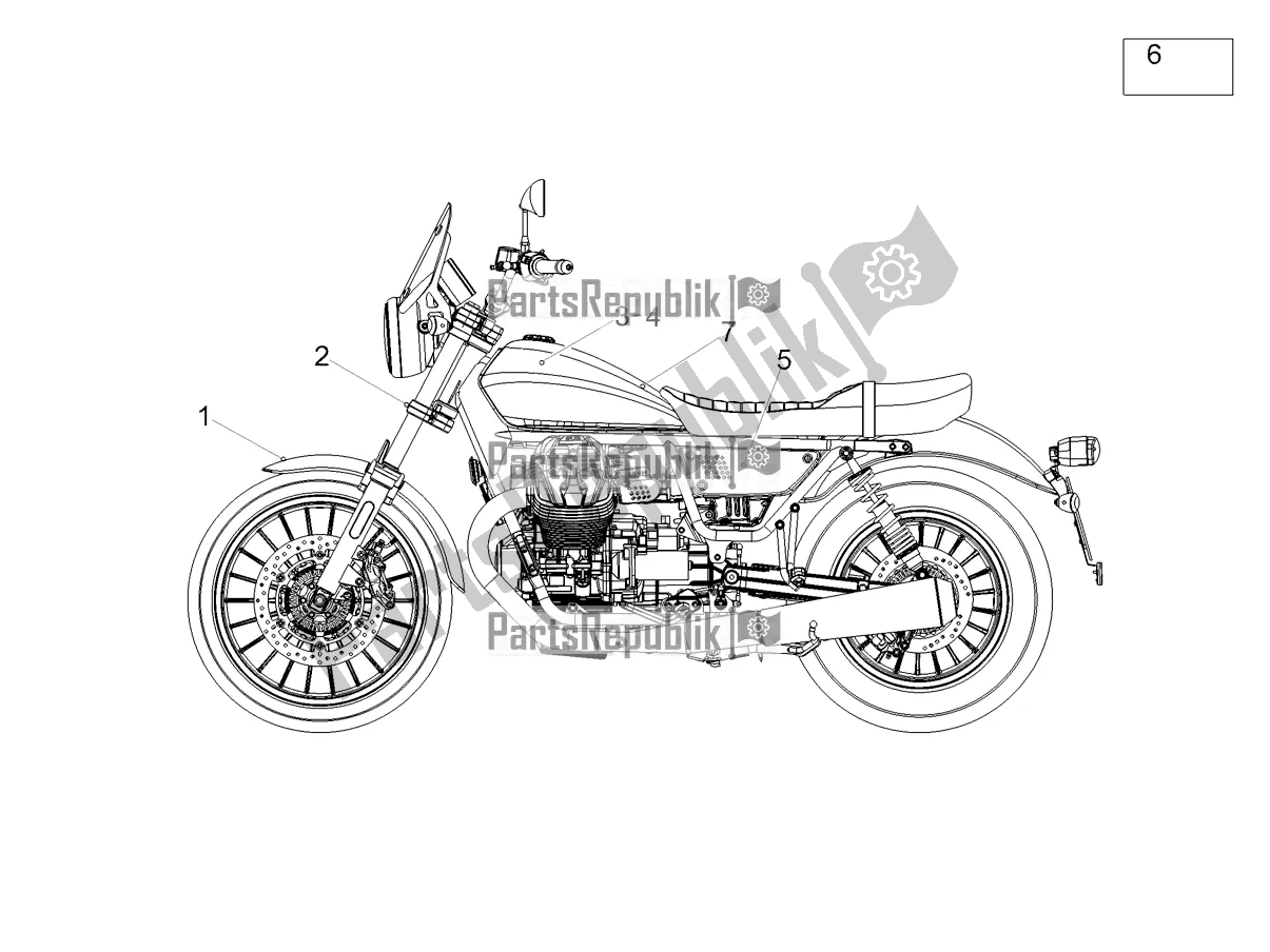 Todas las partes para Etiqueta de Moto-Guzzi V9 Roamer 850 2020