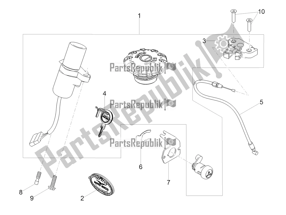 Todas las partes para Cerraduras de Moto-Guzzi V9 Roamer 850 2020