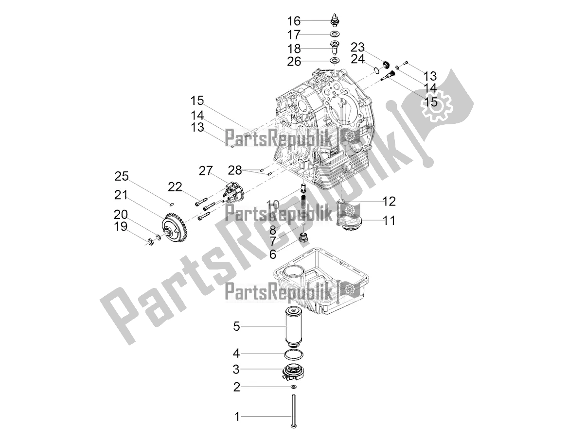 Todas as partes de Lubrificação do Moto-Guzzi V9 Roamer 850 2020