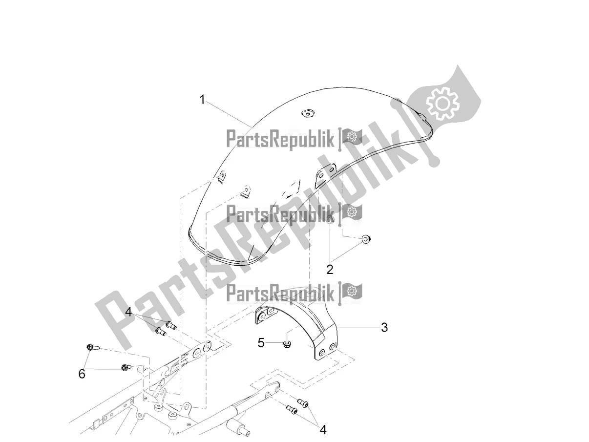 Toutes les pièces pour le Garde-boue Arrière du Moto-Guzzi V9 Roamer 850 2020