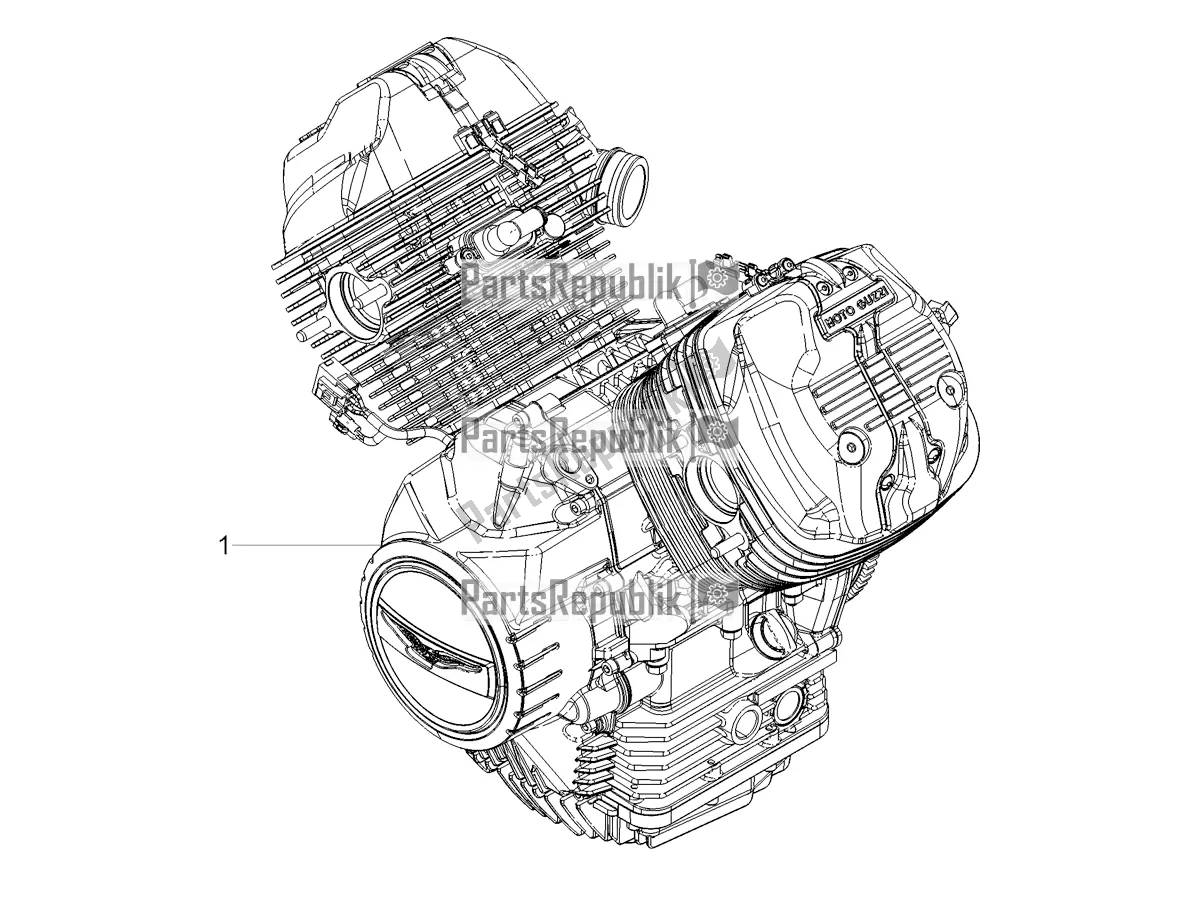 All parts for the Engine-completing Part-lever of the Moto-Guzzi V9 Roamer 850 2021