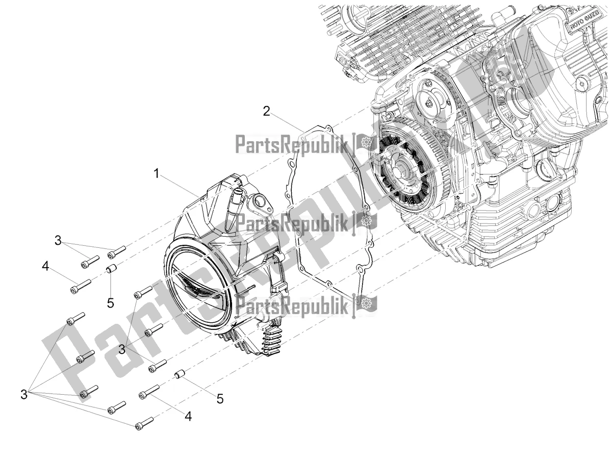 Tutte le parti per il Coperchio Del Volano del Moto-Guzzi V9 Roamer 850 2021