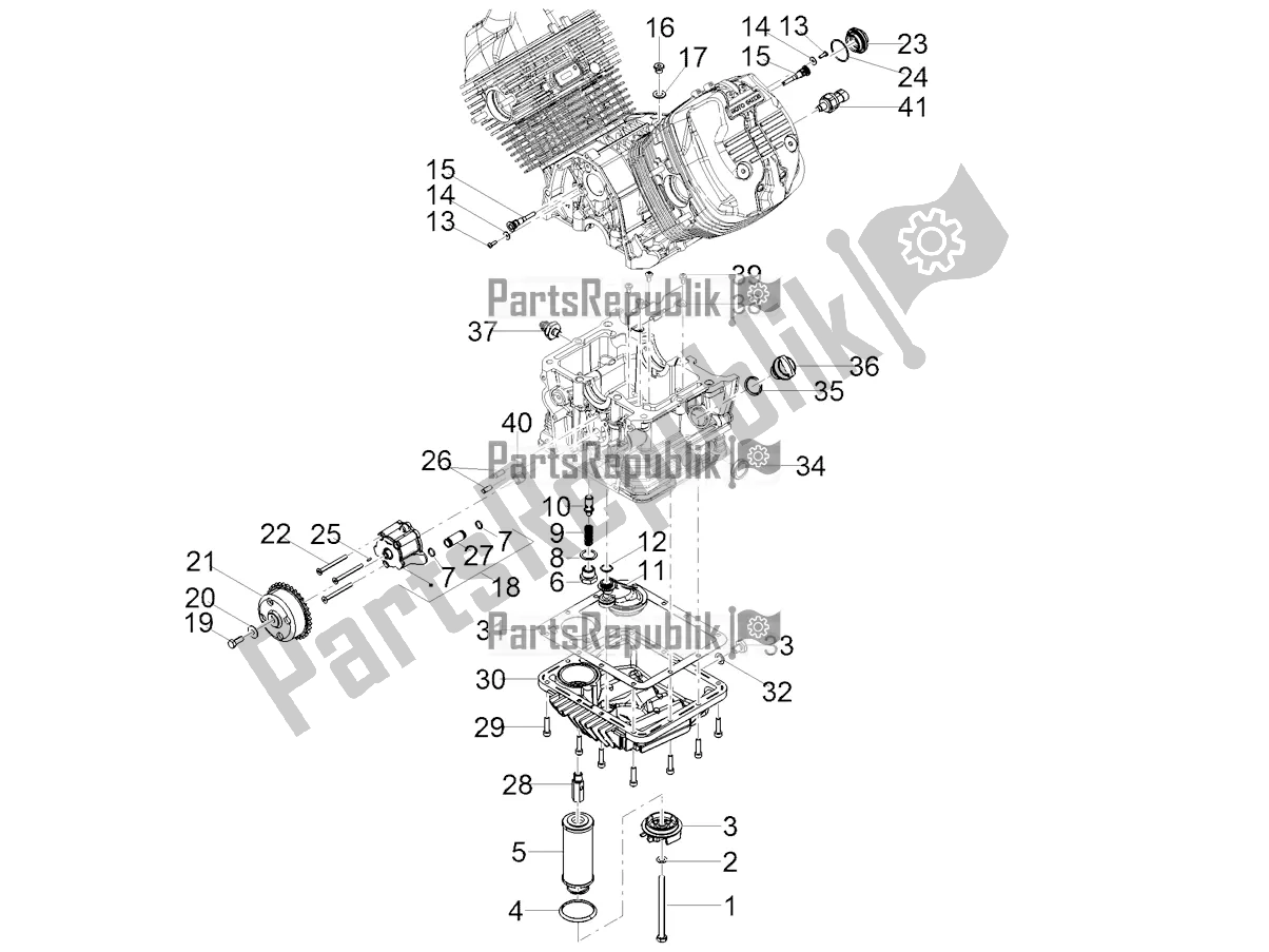 All parts for the Lubrication of the Moto-Guzzi V9 Roamer 850 2021