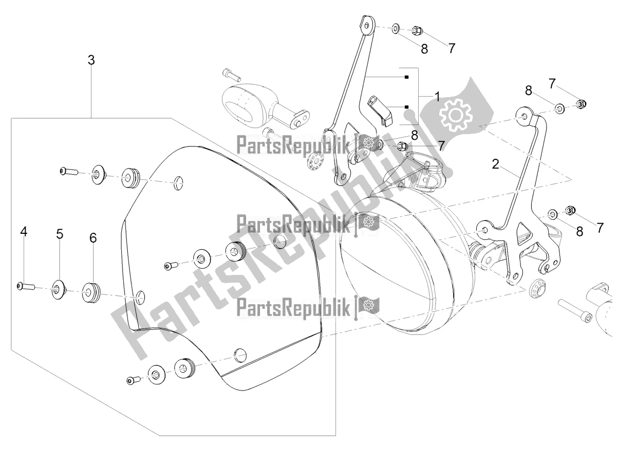 Tutte le parti per il Parabrezza del Moto-Guzzi V9 Roamer 850 2021