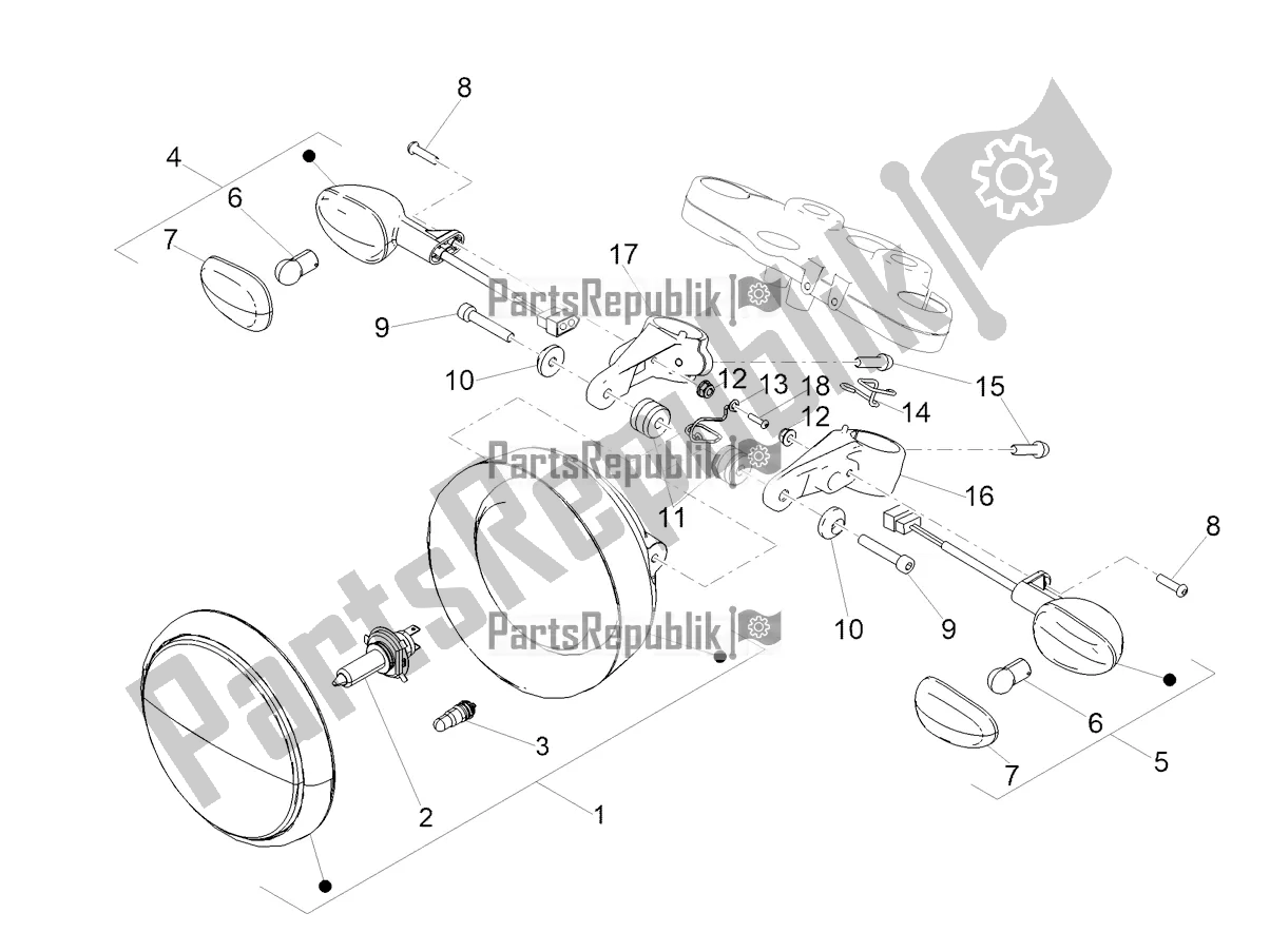 Todas las partes para Luces Delanteras de Moto-Guzzi V9 Roamer 850 2022