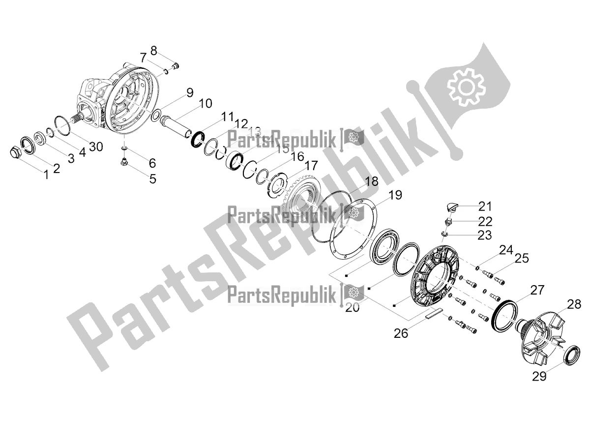 Todas las partes para Transmisión Trasera / Componentes de Moto-Guzzi V9 Roamer 850 2022