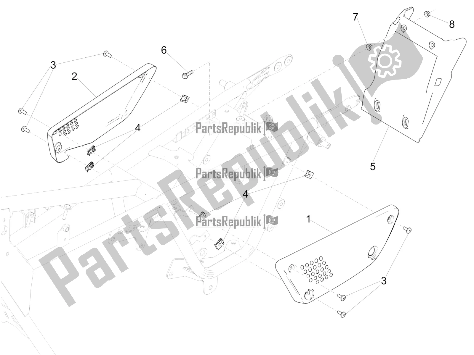 Wszystkie części do Korpus Centralny Moto-Guzzi V9 Roamer 850 ABS 2016