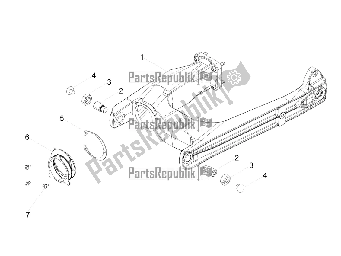 All parts for the Swing Arm of the Moto-Guzzi V9 Roamer 850 ABS 2016
