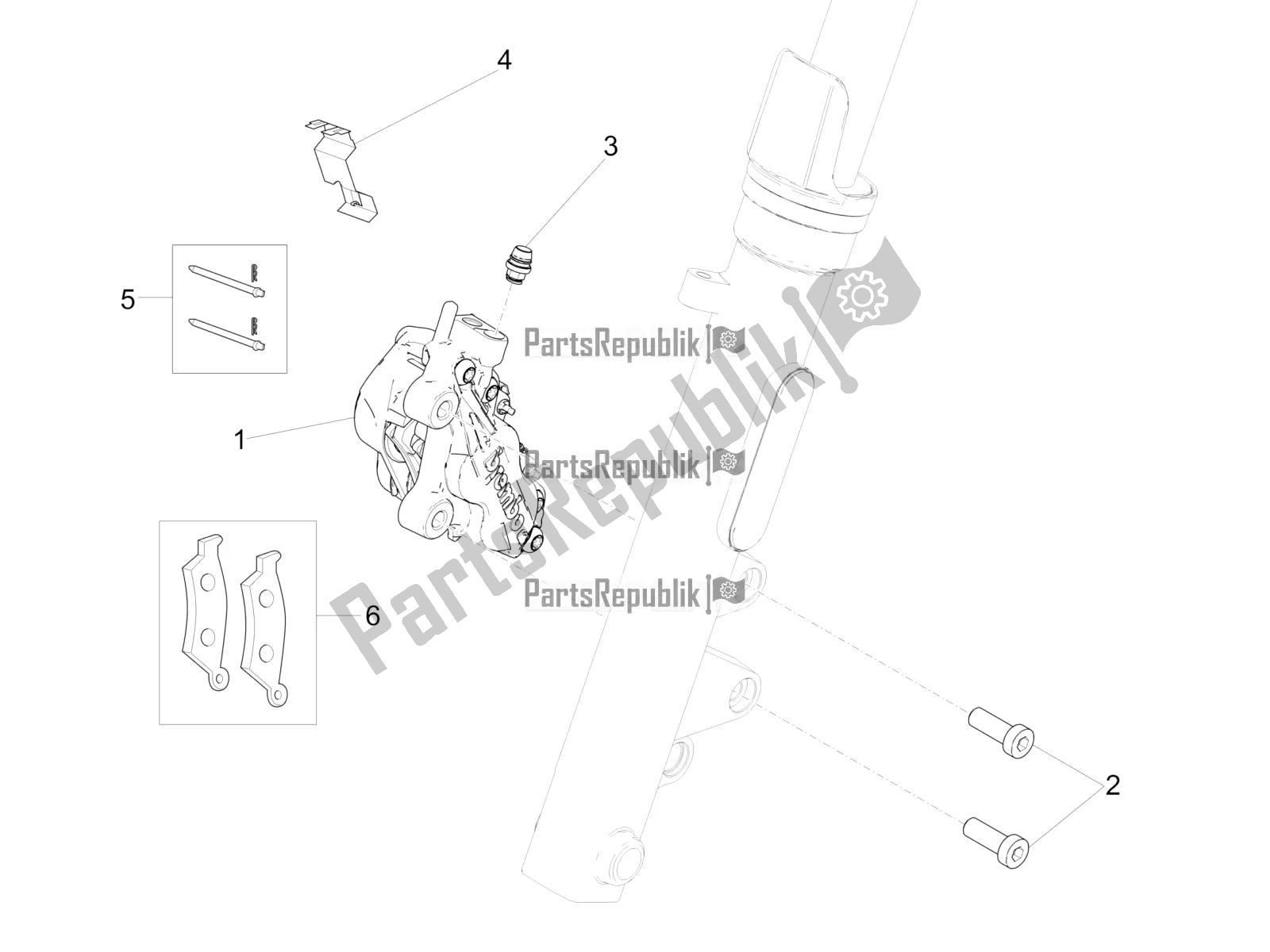 Toutes les pièces pour le étrier De Frein Avant du Moto-Guzzi V9 Roamer 850 ABS 2017