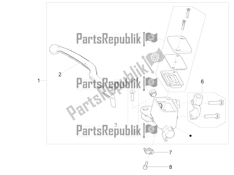 Toutes les pièces pour le Maître-cylindre Avant du Moto-Guzzi V9 Roamer 850 ABS 2017