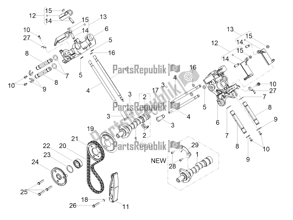 All parts for the Timing System of the Moto-Guzzi V9 Roamer 850 ABS 2018