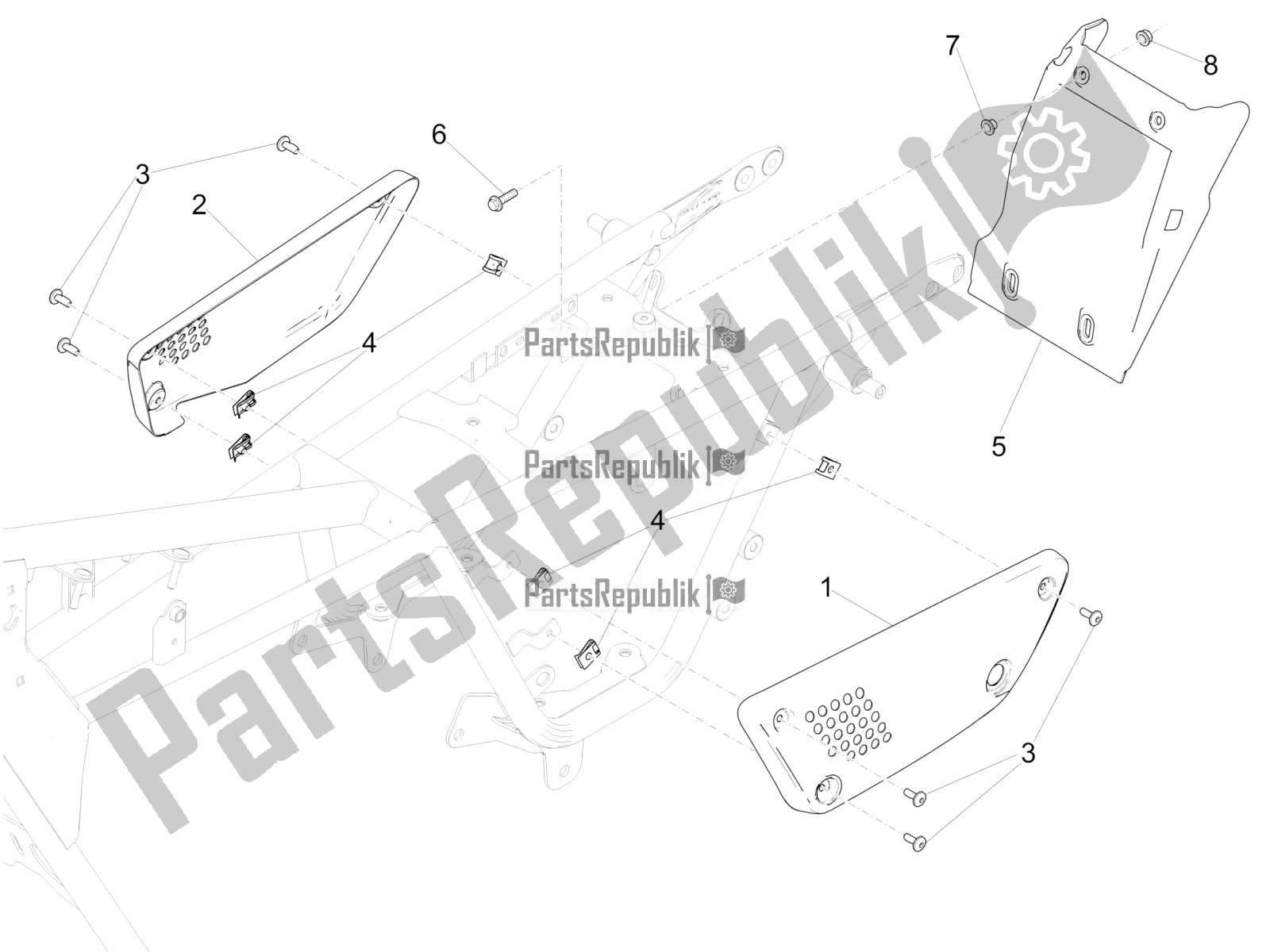 Wszystkie części do Korpus Centralny Moto-Guzzi V9 Roamer 850 ABS 2019