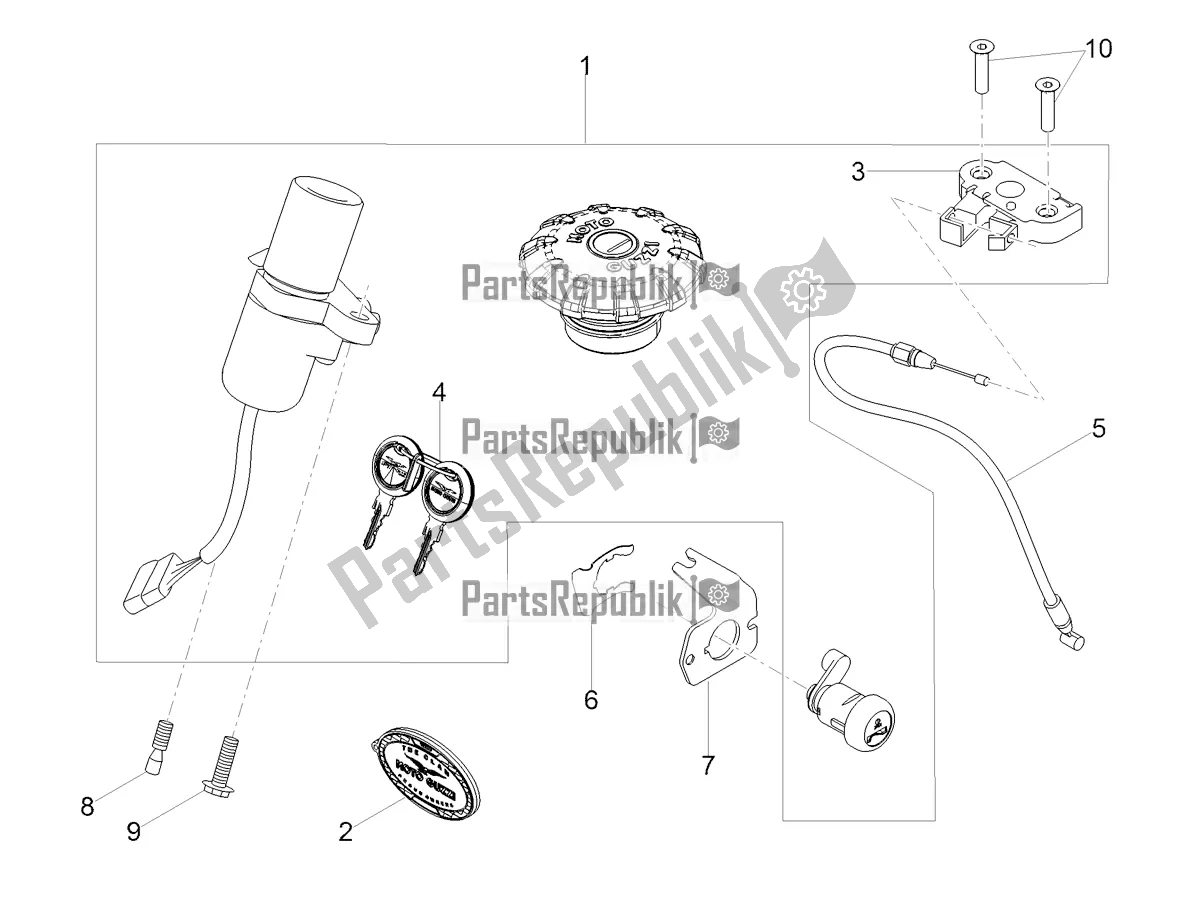 Todas las partes para Cerraduras de Moto-Guzzi V9 Roamer 850 ABS 2019