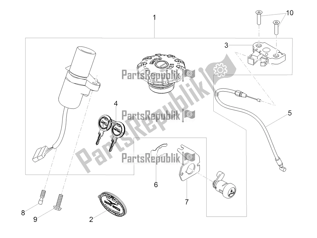 Tutte le parti per il Serrature del Moto-Guzzi V9 Roamer 850 ABS 2019