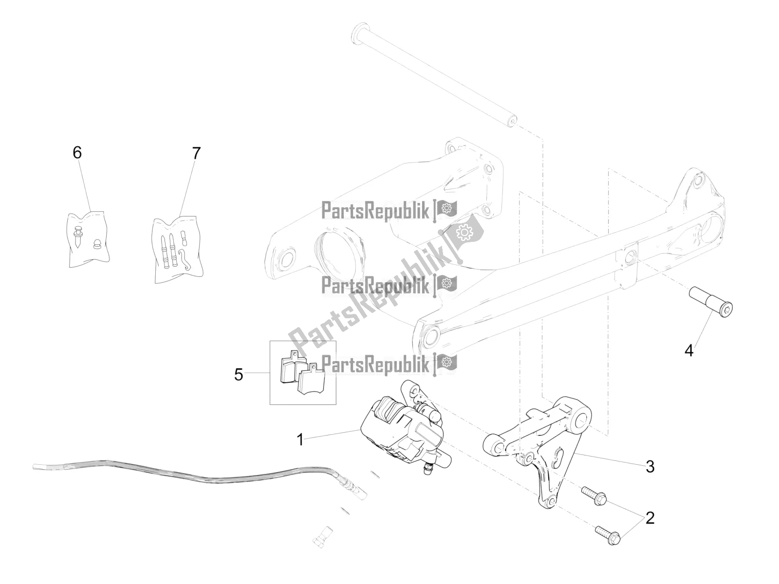 Todas las partes para Pinza De Freno Trasero de Moto-Guzzi V9 Roamer 850 ABS 2019