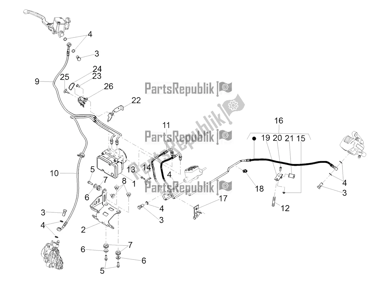 Todas las partes para Sistema De Frenos Abs de Moto-Guzzi V9 Roamer 850 ABS USA 2017