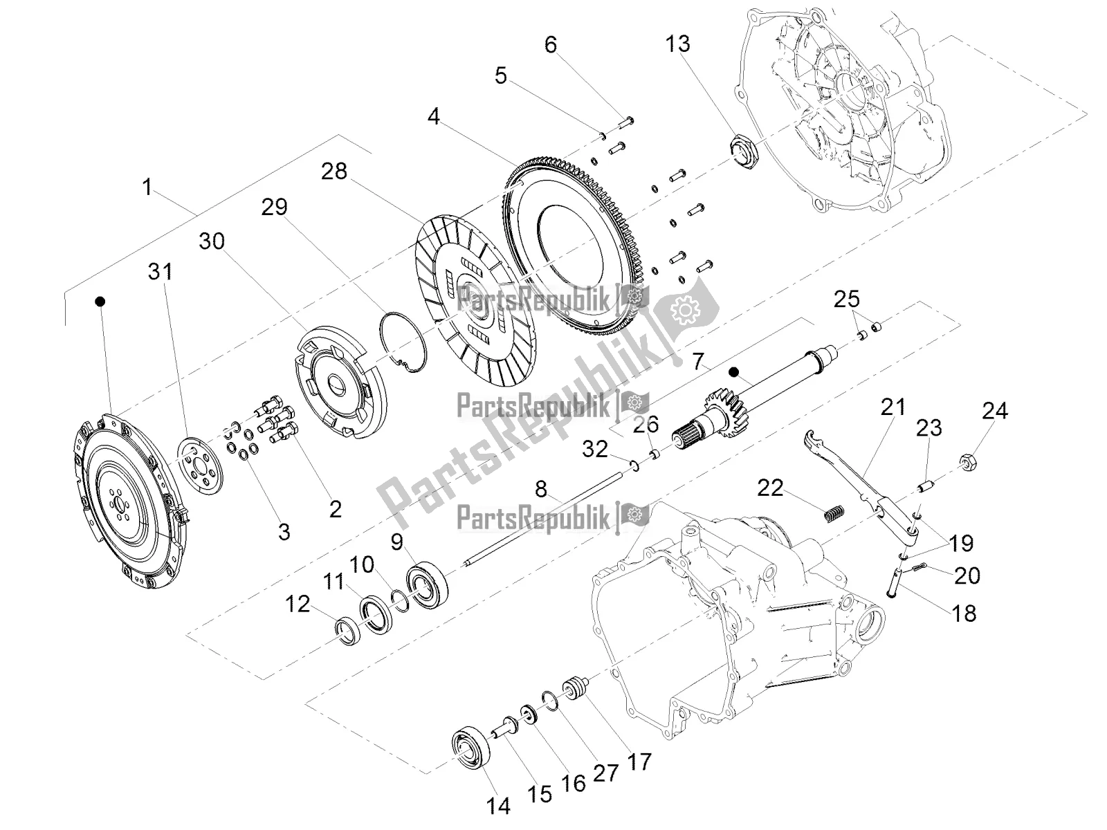 Toutes les pièces pour le Embrayage du Moto-Guzzi V9 Roamer 850 ABS USA 2017