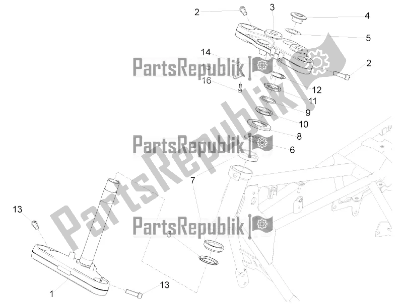 All parts for the Steering of the Moto-Guzzi V9 Roamer 850 ABS USA 2017