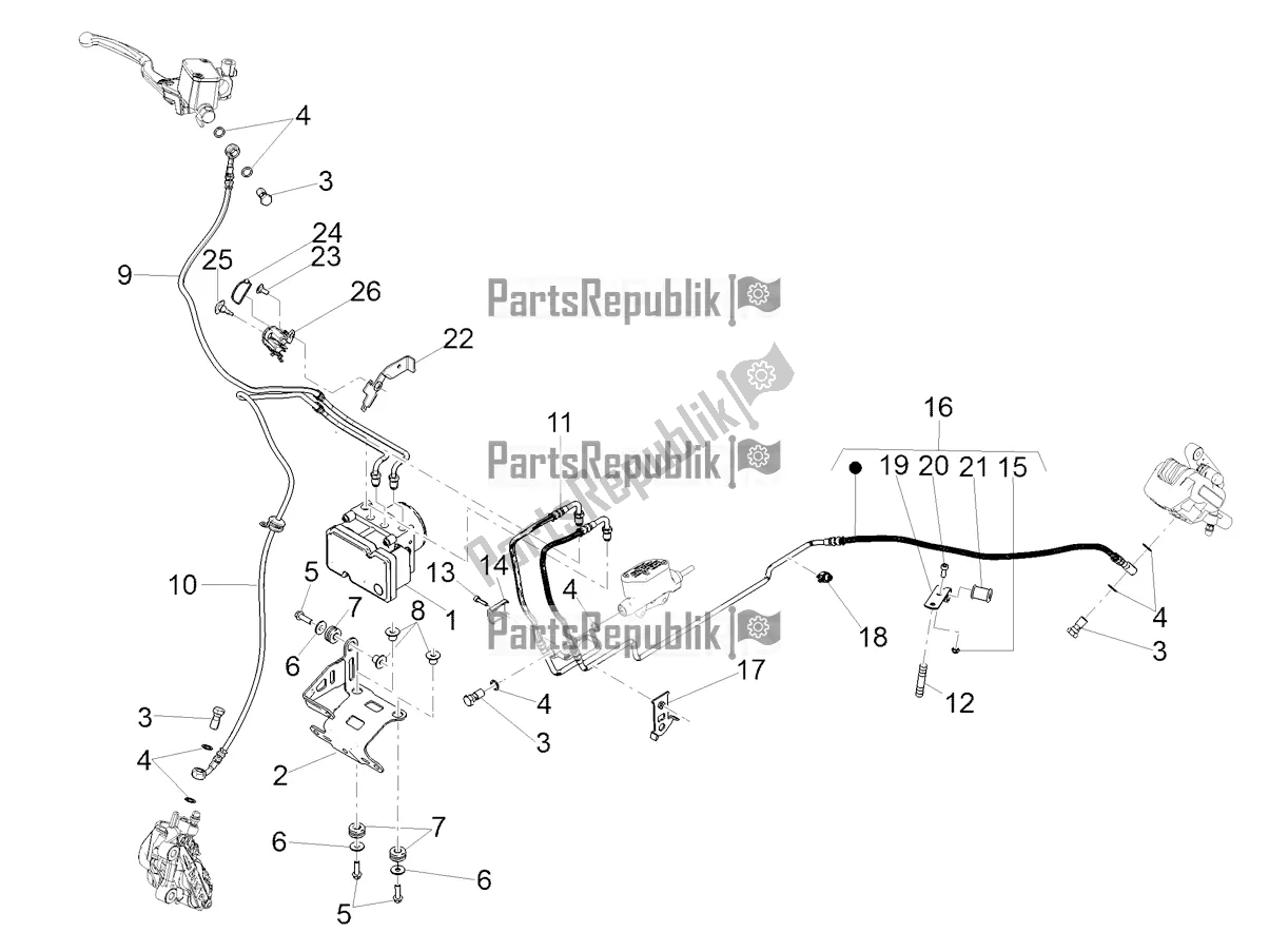 Toutes les pièces pour le Système De Freinage Abs du Moto-Guzzi V9 Roamer 850 Apac 2019