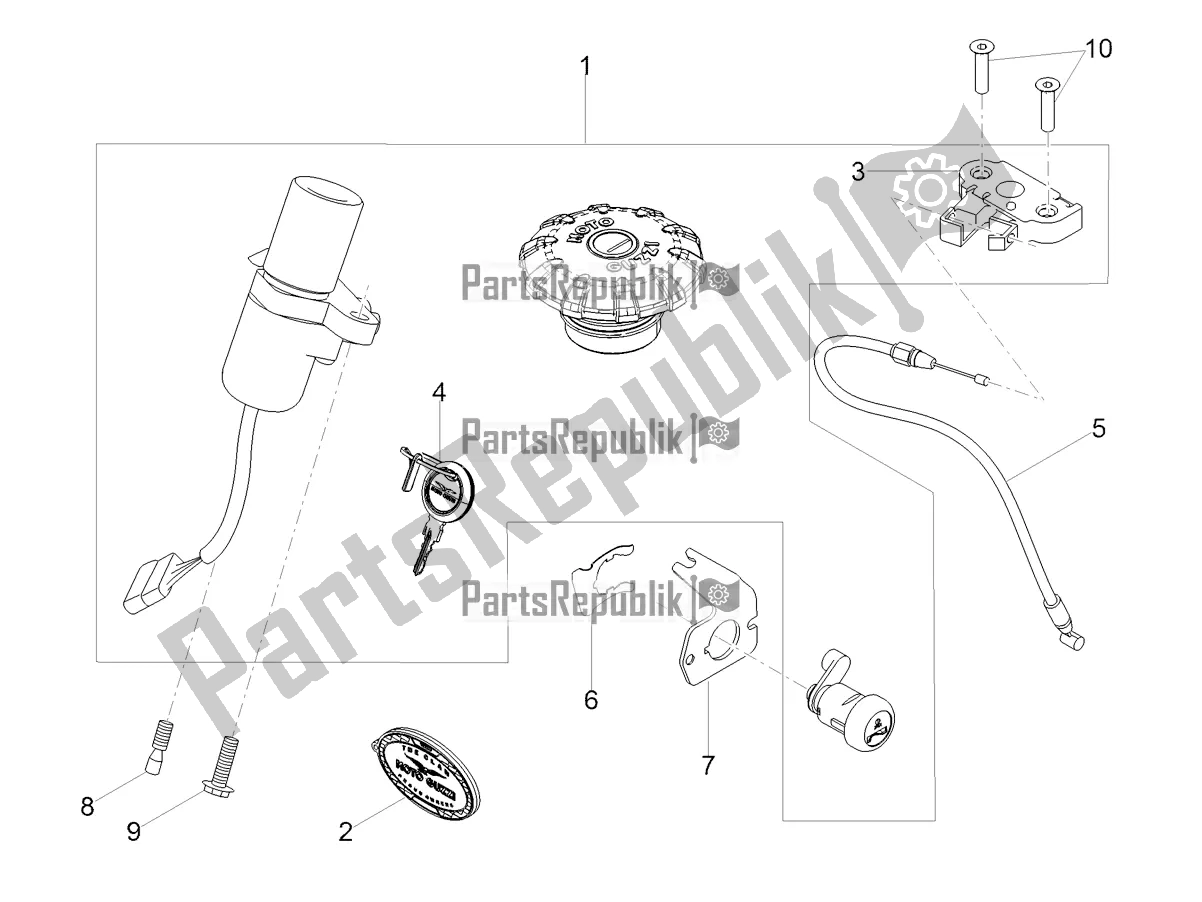 Toutes les pièces pour le Serrures du Moto-Guzzi V9 Roamer 850 Apac 2019