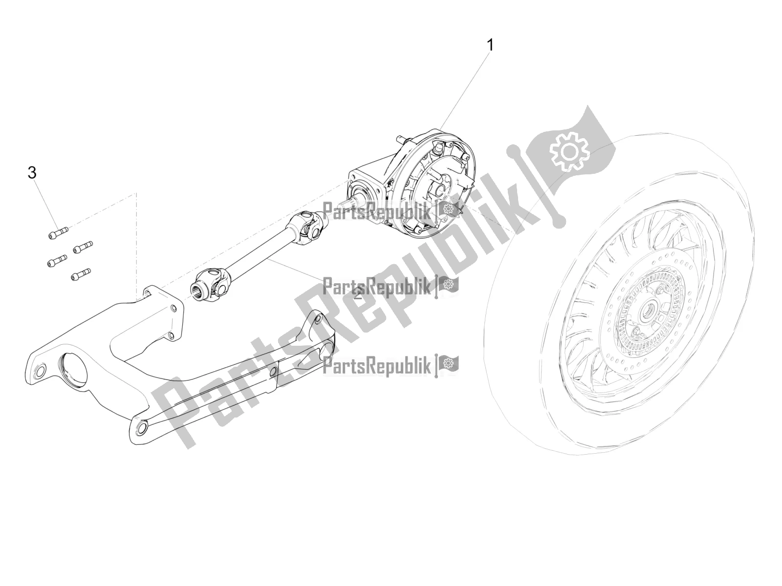 Toutes les pièces pour le Transmission Terminée du Moto-Guzzi V9 Roamer 850 Apac 2019