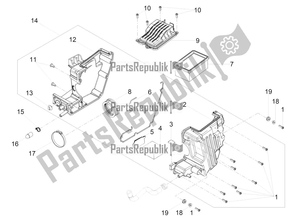 Toutes les pièces pour le Boite D'air du Moto-Guzzi V9 Roamer 850 Apac 2020