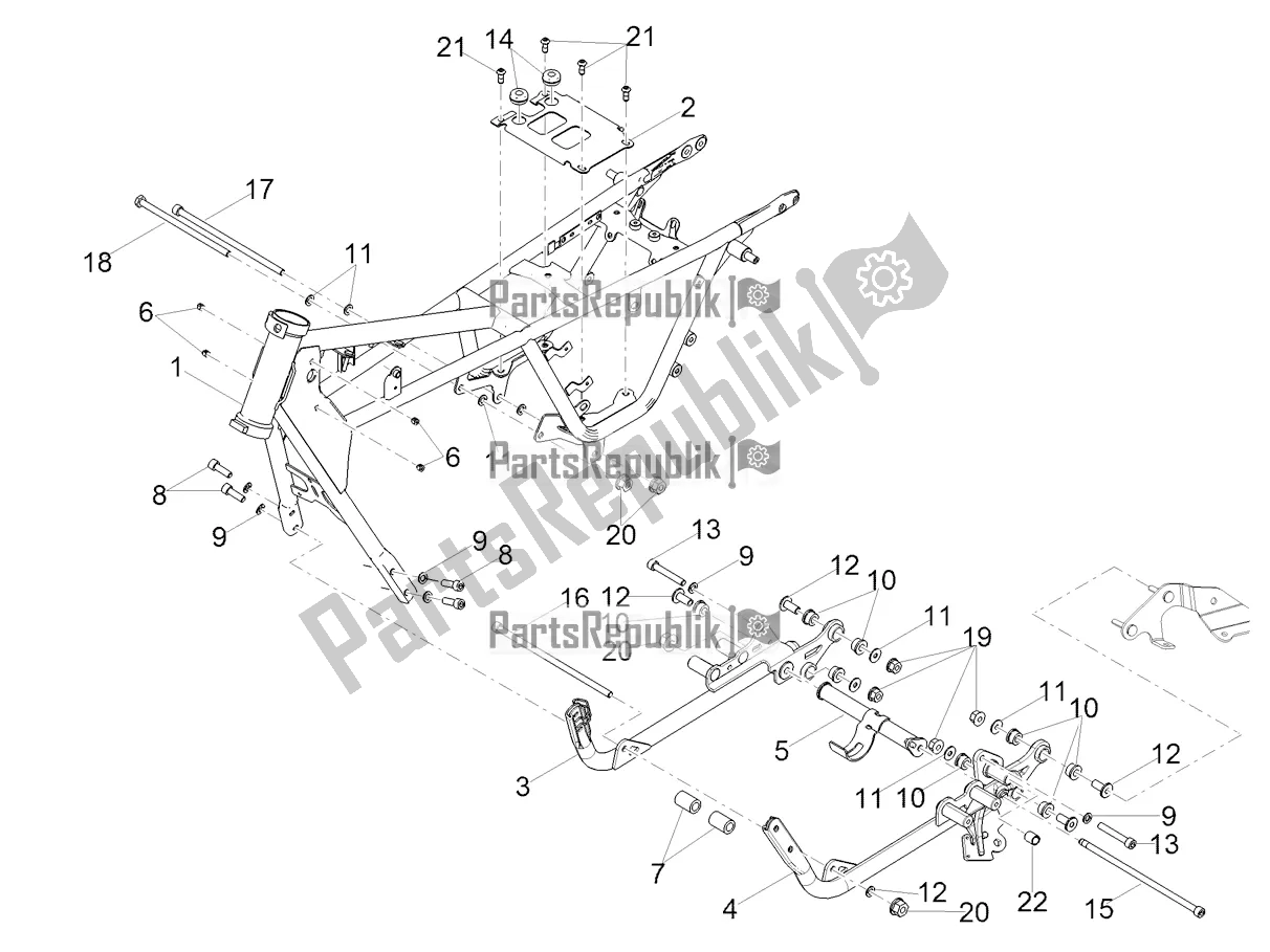 Toutes les pièces pour le Cadre du Moto-Guzzi V9 Roamer 850 Apac 2020