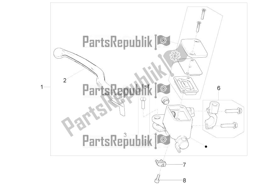 Toutes les pièces pour le Maître-cylindre Avant du Moto-Guzzi V9 Roamer 850 Apac 2020