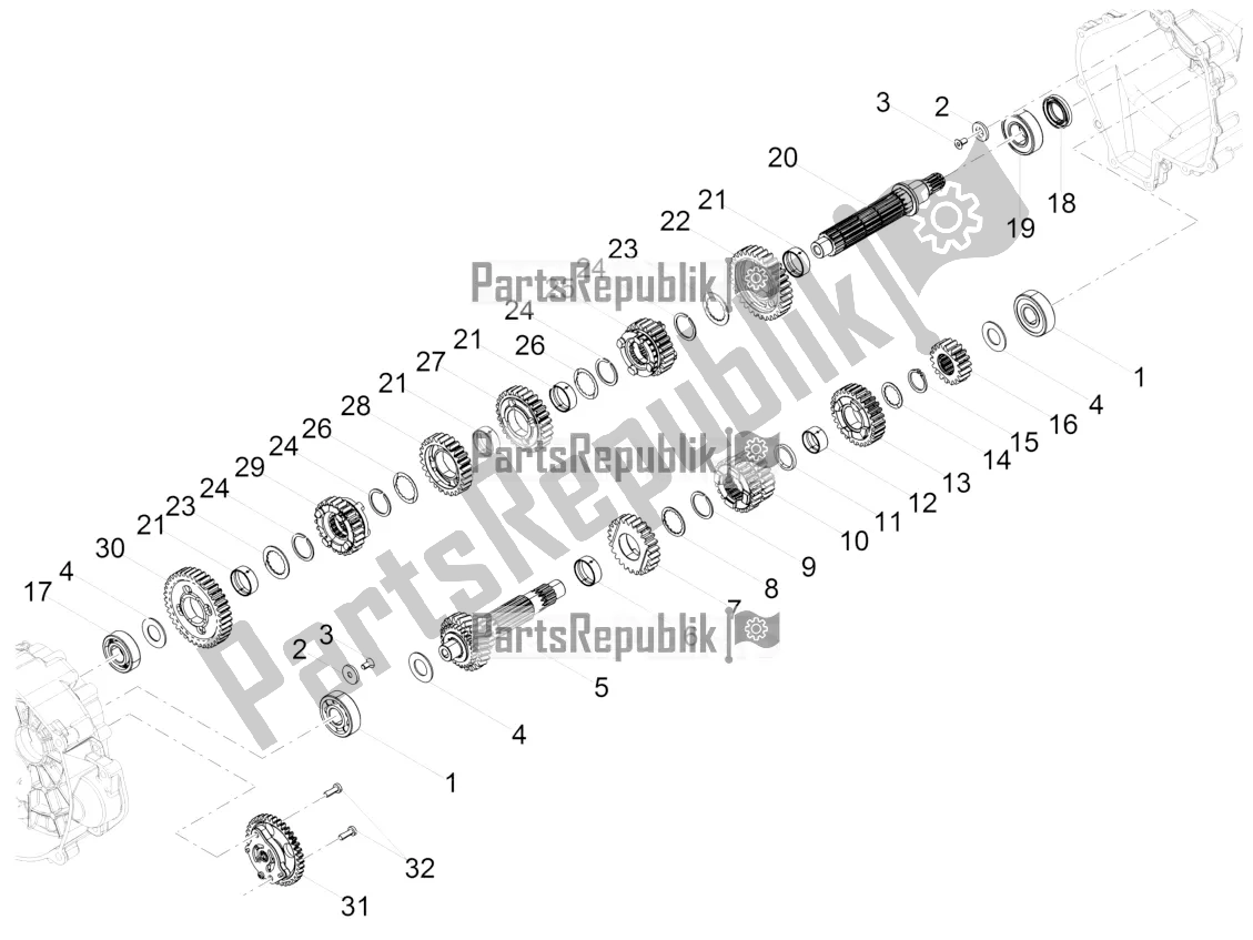 Toutes les pièces pour le Réducteur - Engrenage du Moto-Guzzi V9 Roamer 850 Apac 2020