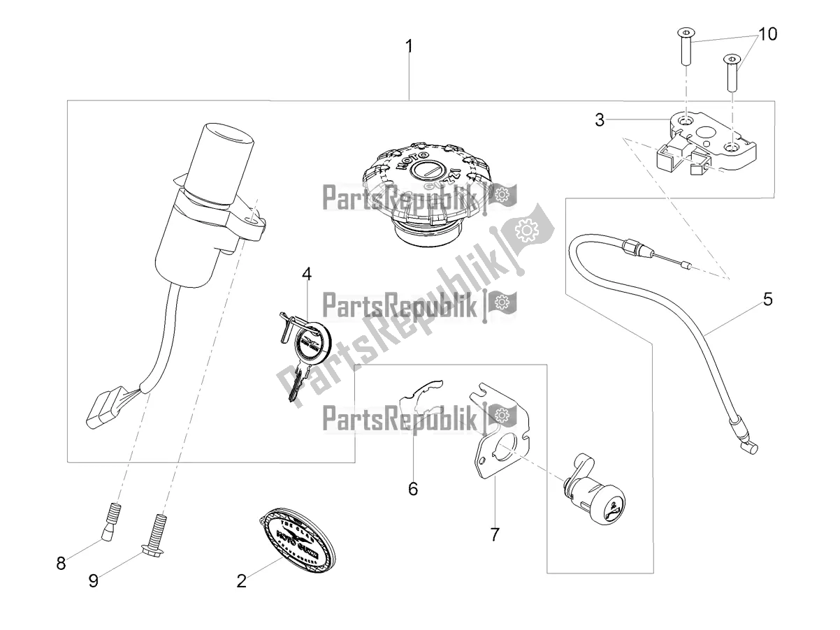 Toutes les pièces pour le Serrures du Moto-Guzzi V9 Roamer 850 Apac 2020