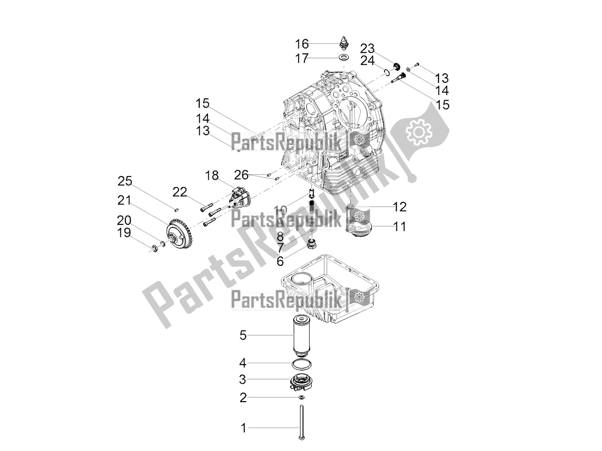 Toutes les pièces pour le Lubrification du Moto-Guzzi V9 Roamer 850 Apac 2020