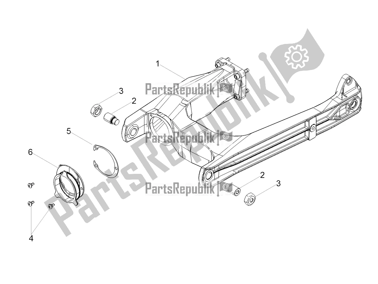 Toutes les pièces pour le Bras Oscillant du Moto-Guzzi V9 Roamer 850 Apac 2020