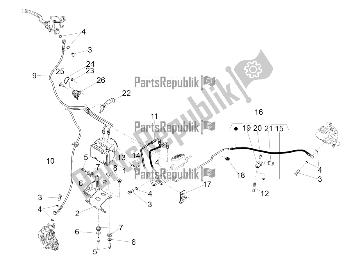 Todas las partes para Sistema De Frenos Abs de Moto-Guzzi V9 Roamer 850 USA 2019