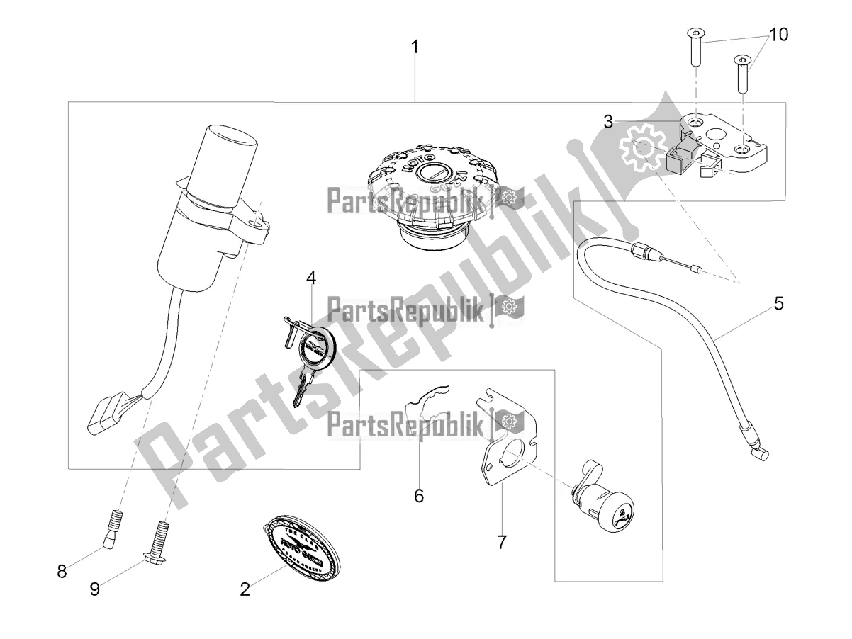 Todas las partes para Cerraduras de Moto-Guzzi V9 Roamer 850 USA 2019