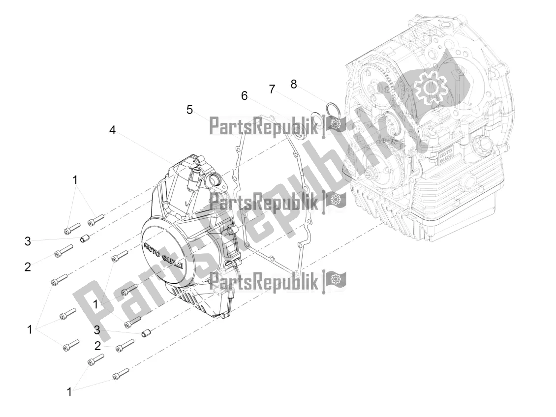 Toutes les pièces pour le Couvercle De Volant du Moto-Guzzi V9 Roamer 850 USA 2020