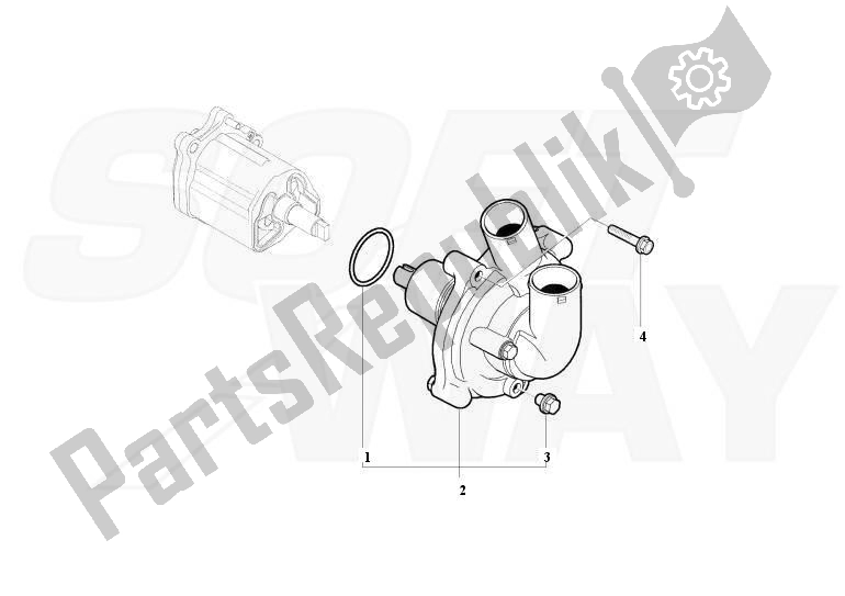 Alle onderdelen voor de Waterpomp van de MV Agusta Brutale 1090-1090R-1090 RR 109010901090 2013