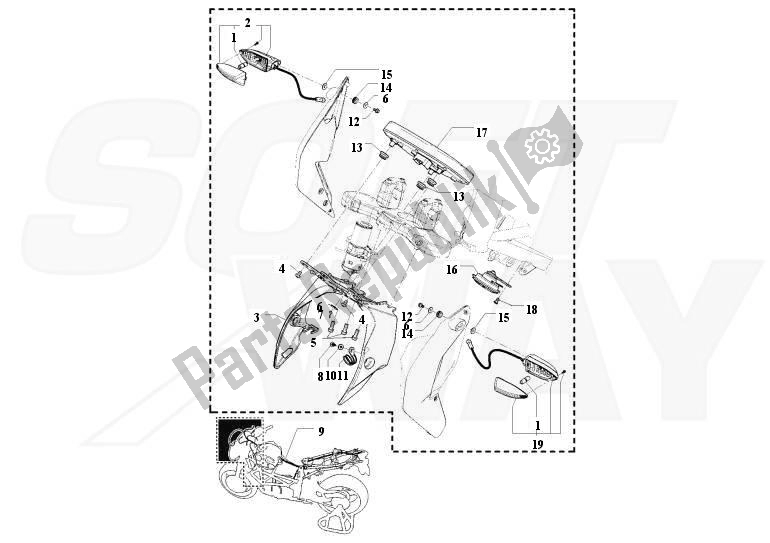 All parts for the Wiring Harness of the MV Agusta Brutale 675 2012