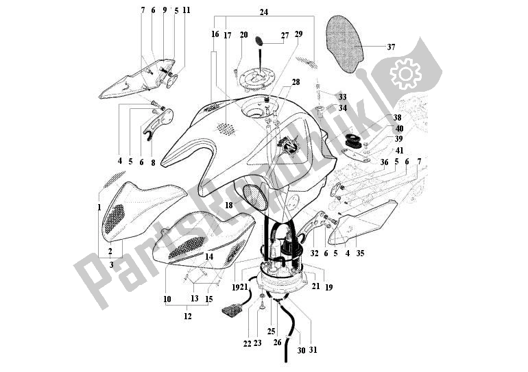 Toutes les pièces pour le Réservoir D'essence du MV Agusta Brutale 750 2004
