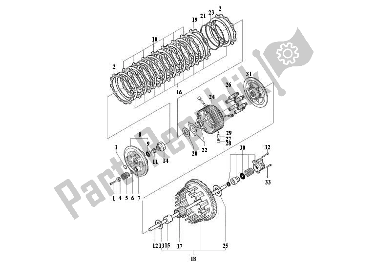 Alle onderdelen voor de Clutch 1090rr van de MV Agusta Brutale 920-990 R-1090 RR 9209901090 2010