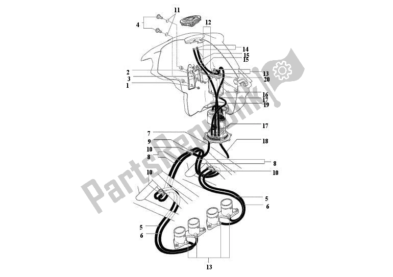 Alle onderdelen voor de Filterbus Vs. Van de MV Agusta Brutale 920-990 R-1090 RR 9209901090 2010