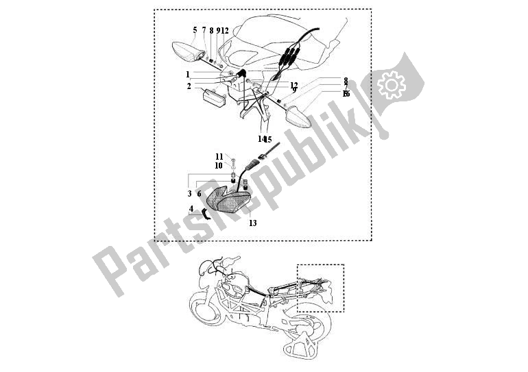 Alle onderdelen voor de Achterlicht van de MV Agusta Brutale 920-990 R-1090 RR 9209901090 2010