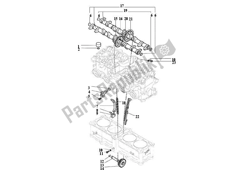 Alle onderdelen voor de Timing van de MV Agusta Brutale 920-990 R-1090 RR 9209901090 2010